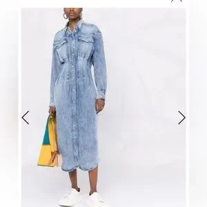 ワンピース MARANT ETOILE Filipine denim midi dress Isabel Marant